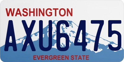 WA license plate AXU6475