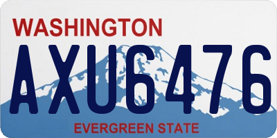 WA license plate AXU6476