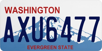 WA license plate AXU6477