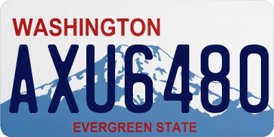 WA license plate AXU6480