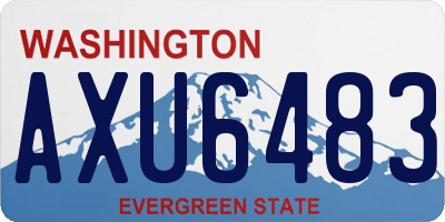 WA license plate AXU6483