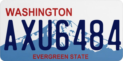 WA license plate AXU6484