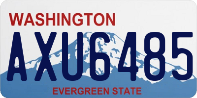 WA license plate AXU6485