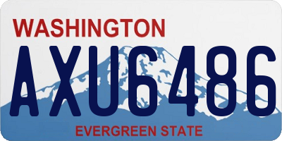 WA license plate AXU6486