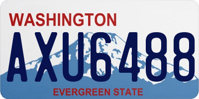 WA license plate AXU6488