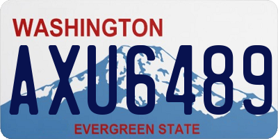 WA license plate AXU6489