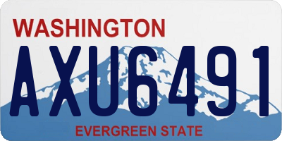 WA license plate AXU6491