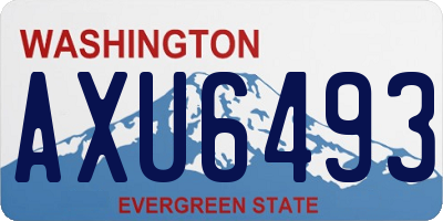 WA license plate AXU6493