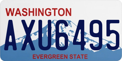WA license plate AXU6495