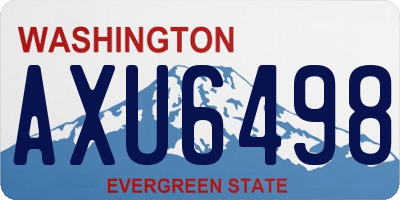 WA license plate AXU6498