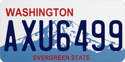 WA license plate AXU6499