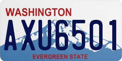 WA license plate AXU6501
