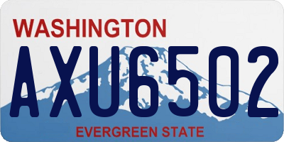 WA license plate AXU6502