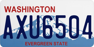 WA license plate AXU6504