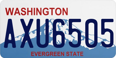 WA license plate AXU6505