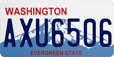 WA license plate AXU6506