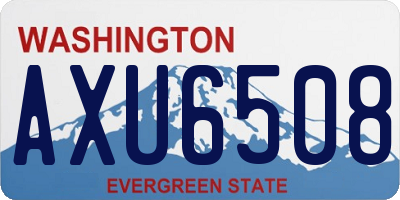 WA license plate AXU6508