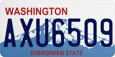 WA license plate AXU6509