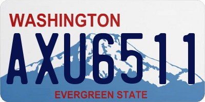 WA license plate AXU6511