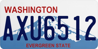 WA license plate AXU6512