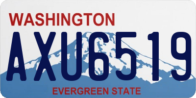 WA license plate AXU6519