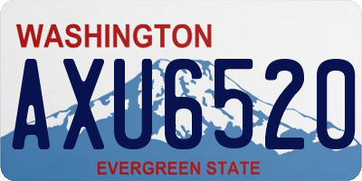 WA license plate AXU6520