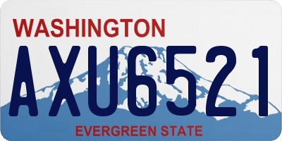 WA license plate AXU6521