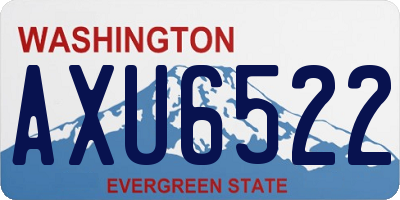WA license plate AXU6522