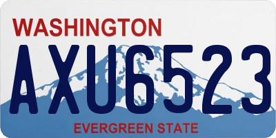 WA license plate AXU6523