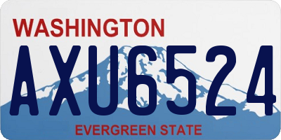 WA license plate AXU6524