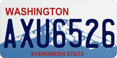 WA license plate AXU6526