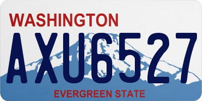 WA license plate AXU6527