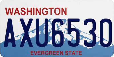 WA license plate AXU6530