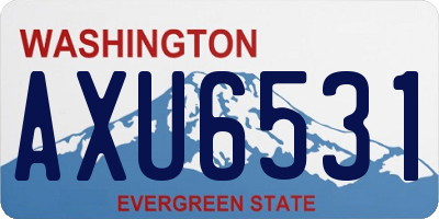 WA license plate AXU6531