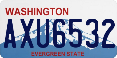 WA license plate AXU6532
