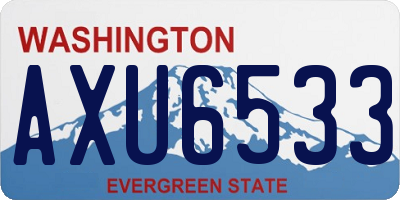 WA license plate AXU6533