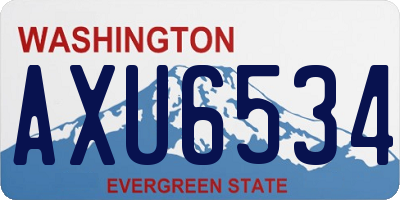 WA license plate AXU6534