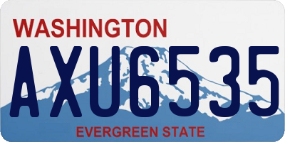 WA license plate AXU6535