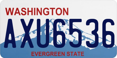 WA license plate AXU6536