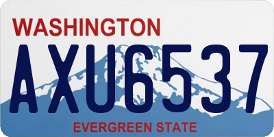 WA license plate AXU6537