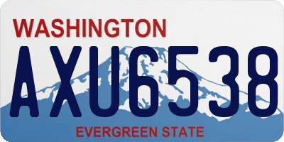 WA license plate AXU6538