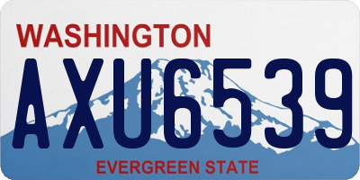 WA license plate AXU6539