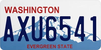 WA license plate AXU6541