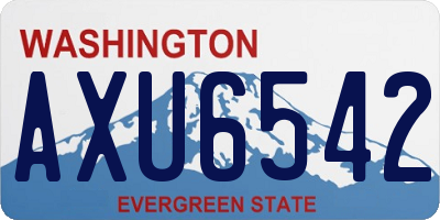 WA license plate AXU6542