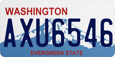 WA license plate AXU6546