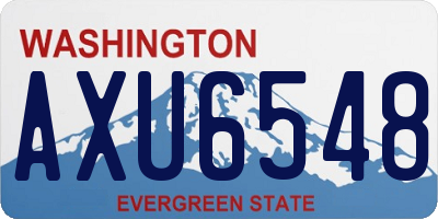 WA license plate AXU6548