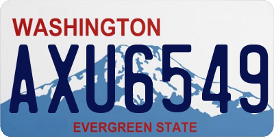 WA license plate AXU6549