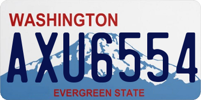 WA license plate AXU6554