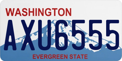 WA license plate AXU6555