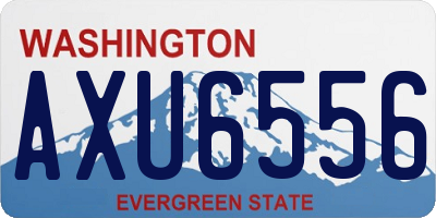 WA license plate AXU6556